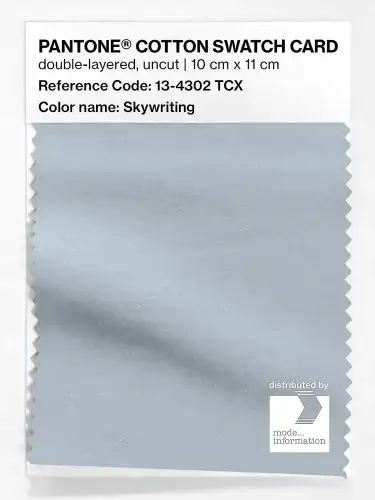 PANTONE® COTTON SWATCH CARD 13-4302 TCX Skywriting