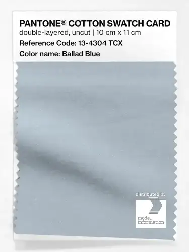 PANTONE® COTTON SWATCH CARD 13-4304 TCX Ballad Blue