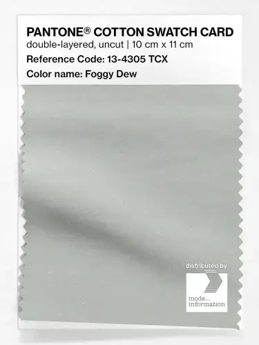 PANTONE® COTTON SWATCH CARD 13-4305 TCX Foggy Dew