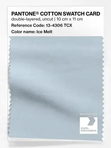 PANTONE® COTTON SWATCH CARD 13-4306 TCX Ice Melt