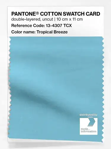 PANTONE® COTTON SWATCH CARD 13-4307 TCX Tropical Breeze
