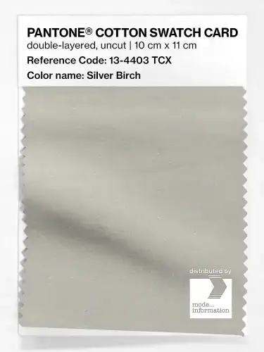 PANTONE® COTTON SWATCH CARD 13-4403 TCX Silver Birch