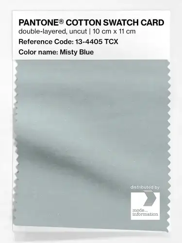 PANTONE® COTTON SWATCH CARD 13-4405 TCX Misty Blue