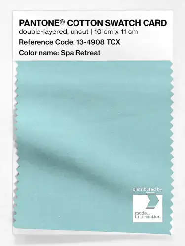 PANTONE® COTTON SWATCH CARD 13-4908 TCX Spa Retreat