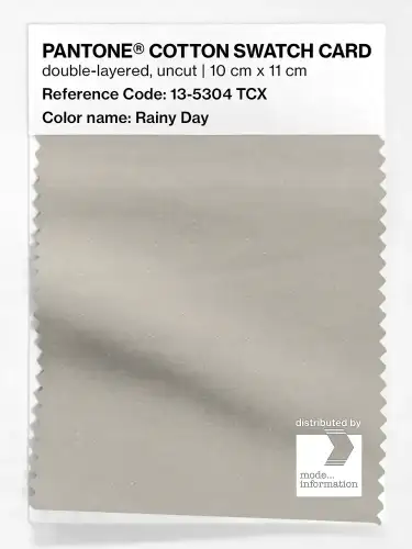 PANTONE® COTTON SWATCH CARD 13-5304 TCX Rainy Day