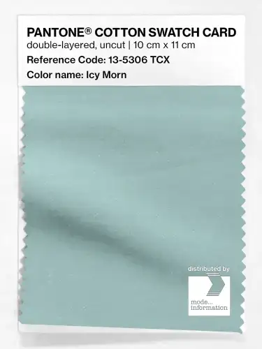 PANTONE® COTTON SWATCH CARD 13-5306 TCX Icy Morn