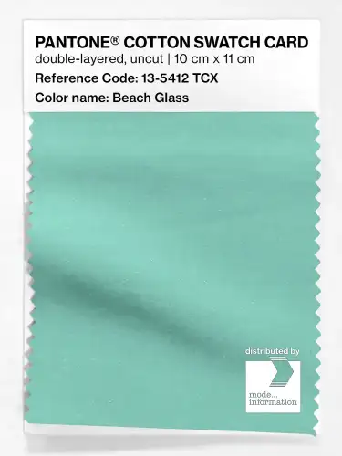 PANTONE® COTTON SWATCH CARD 13-5412 TCX Beach Glass
