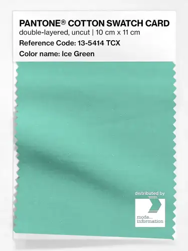 PANTONE® COTTON SWATCH CARD 13-5414 TCX Ice Green