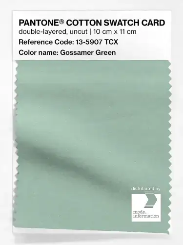PANTONE® COTTON SWATCH CARD 13-5907 TCX Gossamer Green