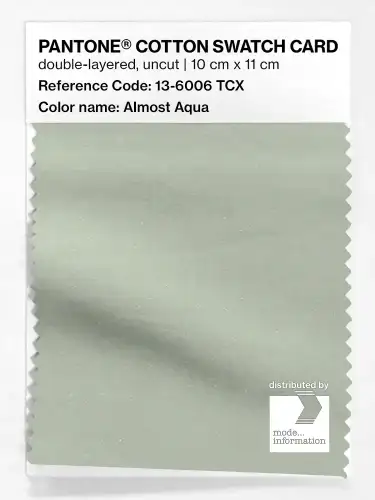 PANTONE® COTTON SWATCH CARD 13-6006 TCX Almost Aqua
