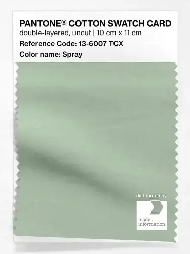 PANTONE® COTTON SWATCH CARD 13-6007 TCX Spray