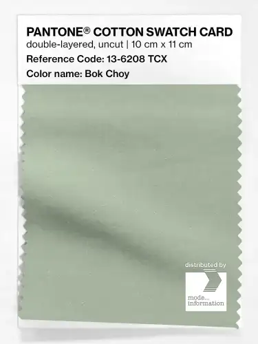 PANTONE® COTTON SWATCH CARD 13-6208 TCX Bok Choy