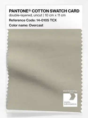 PANTONE® COTTON SWATCH CARD 14-0105 TCX Overcast