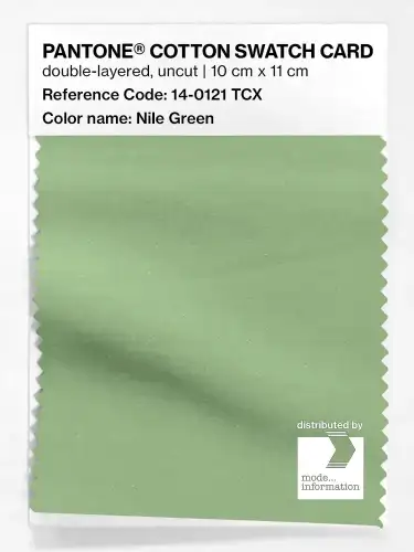 PANTONE® COTTON SWATCH CARD 14-0121 TCX Nile Green