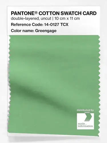 PANTONE® COTTON SWATCH CARD 14-0127 TCX Greengage