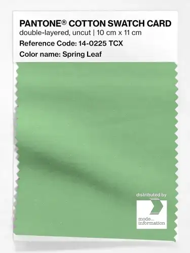 PANTONE® COTTON SWATCH CARD 14-0225 TCX Spring Leaf