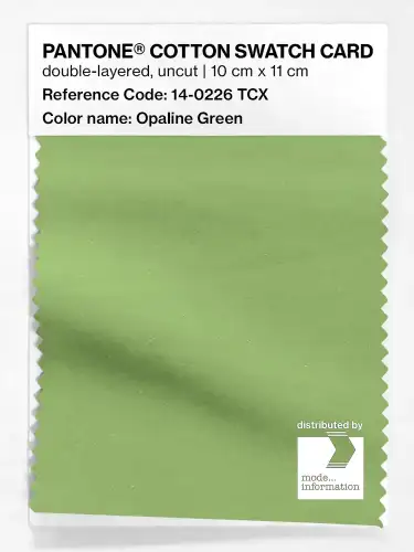 PANTONE® COTTON SWATCH CARD 14-0226 TCX Opaline Green