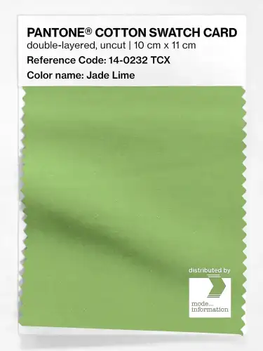PANTONE® COTTON SWATCH CARD 14-0232 TCX Jade Lime