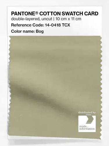 PANTONE® COTTON SWATCH CARD 14-0418 TCX Bog