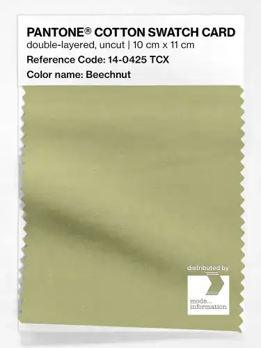 PANTONE® COTTON SWATCH CARD 14-0425 TCX Beechnut