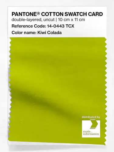 PANTONE® COTTON SWATCH CARD 14-0443 TCX Kiwi Colada