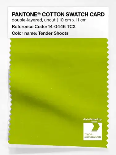 PANTONE® COTTON SWATCH CARD 14-0446 TCX Tender Shoots
