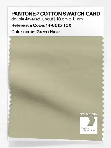 PANTONE® COTTON SWATCH CARD 14-0615 TCX Green Haze