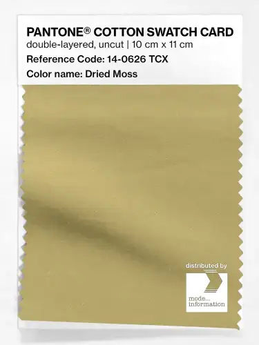 PANTONE® COTTON SWATCH CARD 14-0626 TCX Dried Moss