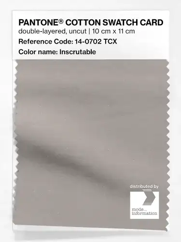 PANTONE® COTTON SWATCH CARD 14-0702 TCX Inscrutable