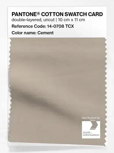PANTONE® COTTON SWATCH CARD 14-0708 TCX Cement