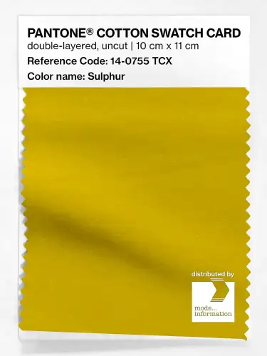 PANTONE® COTTON SWATCH CARD 14-0755 TCX Sulphur