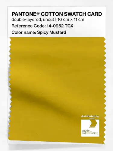 PANTONE® COTTON SWATCH CARD 14-0952 TCX Spicy Mustard