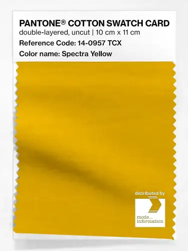 PANTONE® COTTON SWATCH CARD 14-0957 TCX Spectra Yellow