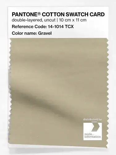 PANTONE® COTTON SWATCH CARD 14-1014 TCX Gravel