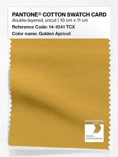 PANTONE® COTTON SWATCH CARD 14-1041 TCX Golden Apricot