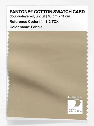 PANTONE® COTTON SWATCH CARD 14-1112 TCX Pebble