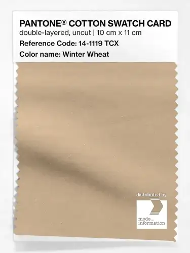 PANTONE® COTTON SWATCH CARD 14-1119 TCX Winter Wheat