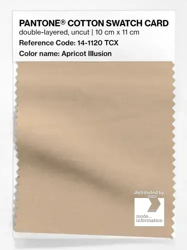 PANTONE® COTTON SWATCH CARD 14-1120 TCX Apricot Illusion