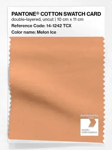 PANTONE® COTTON SWATCH CARD 14-1242 TCX Melon Ice