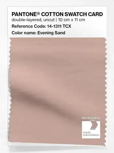 PANTONE® COTTON SWATCH CARD 14-1311 TCX Evening Sand