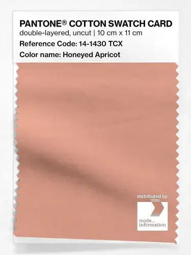 PANTONE® COTTON SWATCH CARD 14-1430 TCX Honeyed Apricot