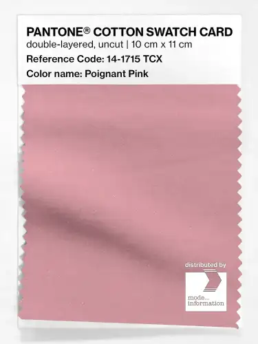 PANTONE® COTTON SWATCH CARD 14-1715 TCX Poignant Pink