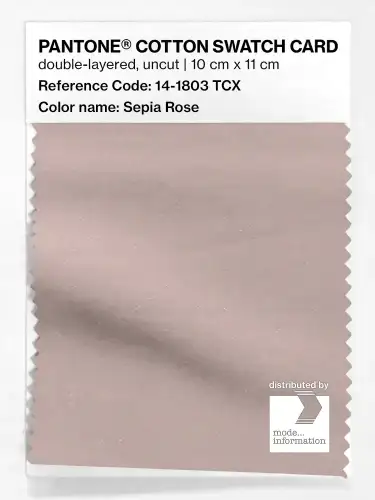 PANTONE® COTTON SWATCH CARD 14-1803 TCX Sepia Rose