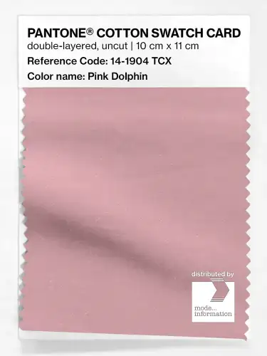 PANTONE® COTTON SWATCH CARD 14-1904 TCX Pink Dolphin