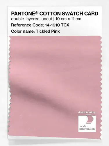 PANTONE® COTTON SWATCH CARD 14-1910 TCX Tickled Pink