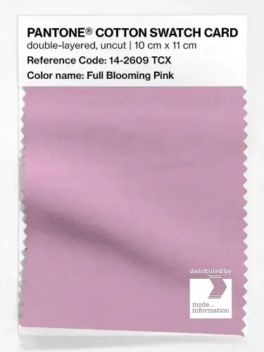PANTONE® COTTON SWATCH CARD 14-2609 TCX Full Blooming Pink