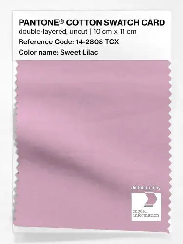 PANTONE® COTTON SWATCH CARD 14-2808 TCX Sweet Lilac