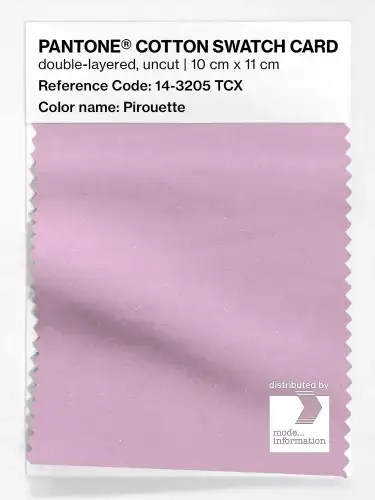 PANTONE® COTTON SWATCH CARD 14-3205 TCX Pirouette