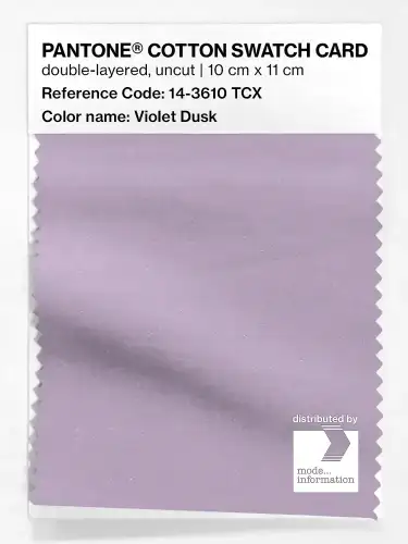 PANTONE® COTTON SWATCH CARD 14-3610 TCX Violet Dusk