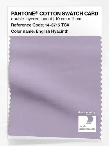 PANTONE® COTTON SWATCH CARD 14-3715 TCX English Hyacinth